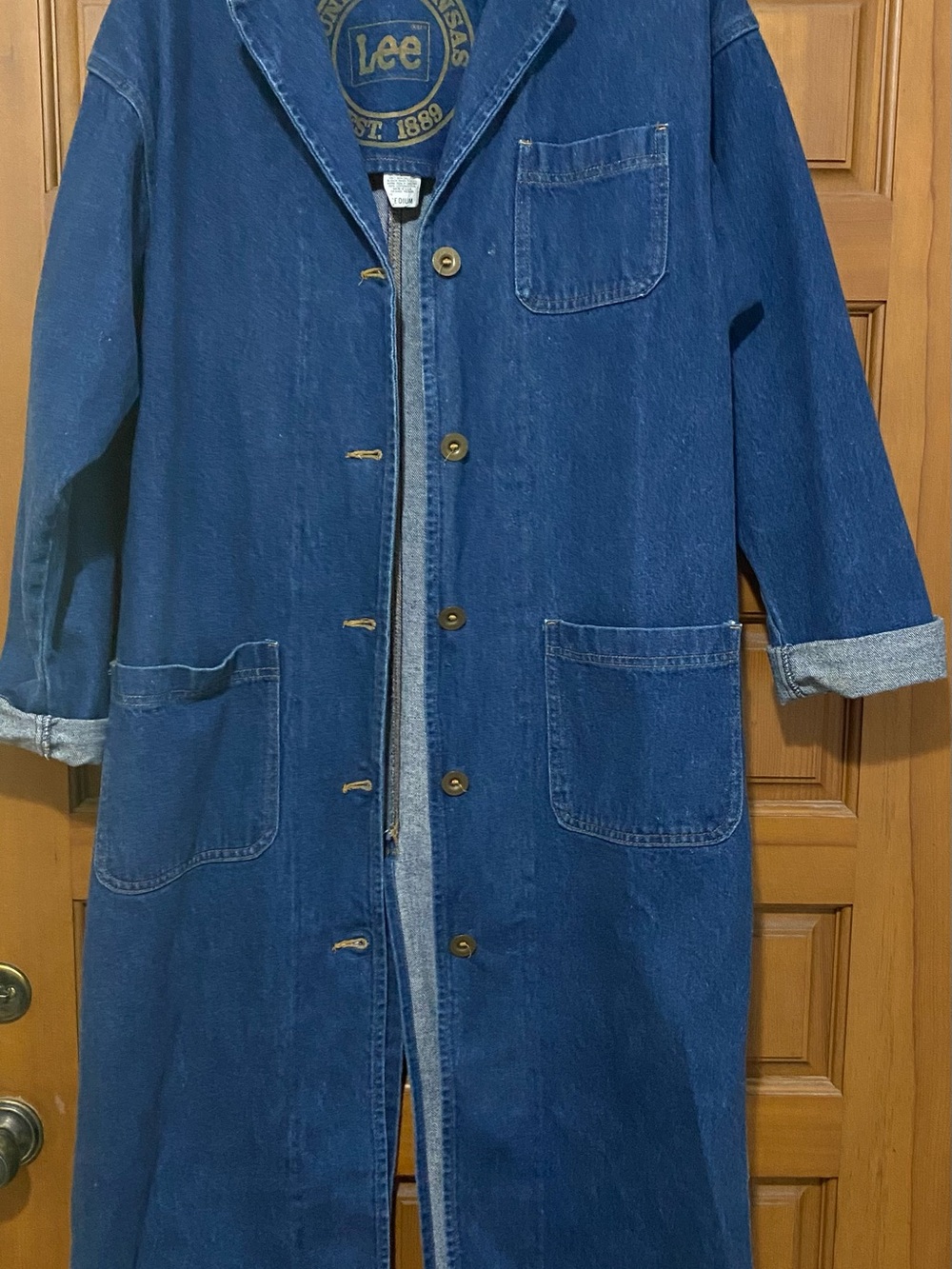 Lee Deep Blue Denim Long Chore Coat